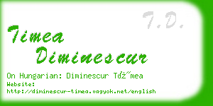 timea diminescur business card